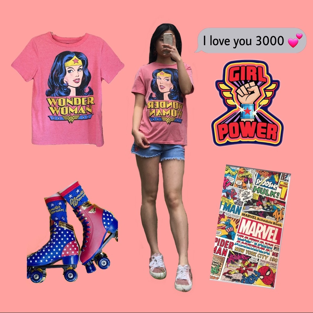DC Comic Wonder Woman Pink T shirt